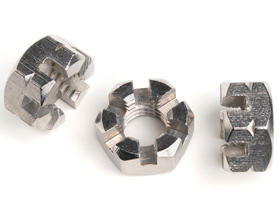 M8 HEXAGON CASTLE NUT THIN TYPE DIN 937 A2 ST/ST