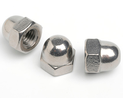 Stainless Steel Hexagon Domed Nuts Fine Thread