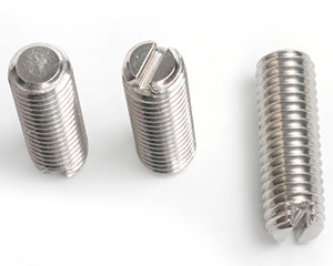 M2.5 X 3 SLOTTED SET SCREW FLAT POINT DIN 551 A4 ST/ST