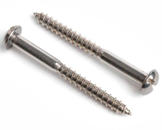 2.5 X 10 SLOT ROUND WOODSCREW DIN 96 A2 ST/ST