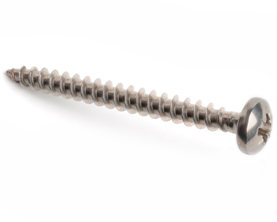 4.0 X 30/30 POZI PAN CHIPBOARD SCREW A2 ST/ST