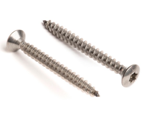 3.0 X 40/40 TX10 RAISED CSK CHIPBOARD SCREW A2 ST/ST