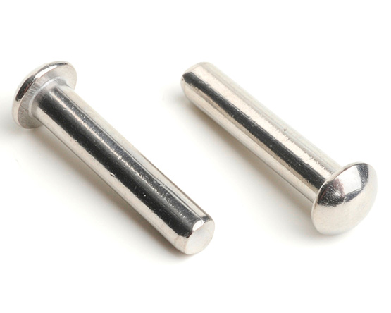 6 X 10 ROUND HEAD SOLID RIVET DIN 660 (Grip=2.5) A2 ST/ST